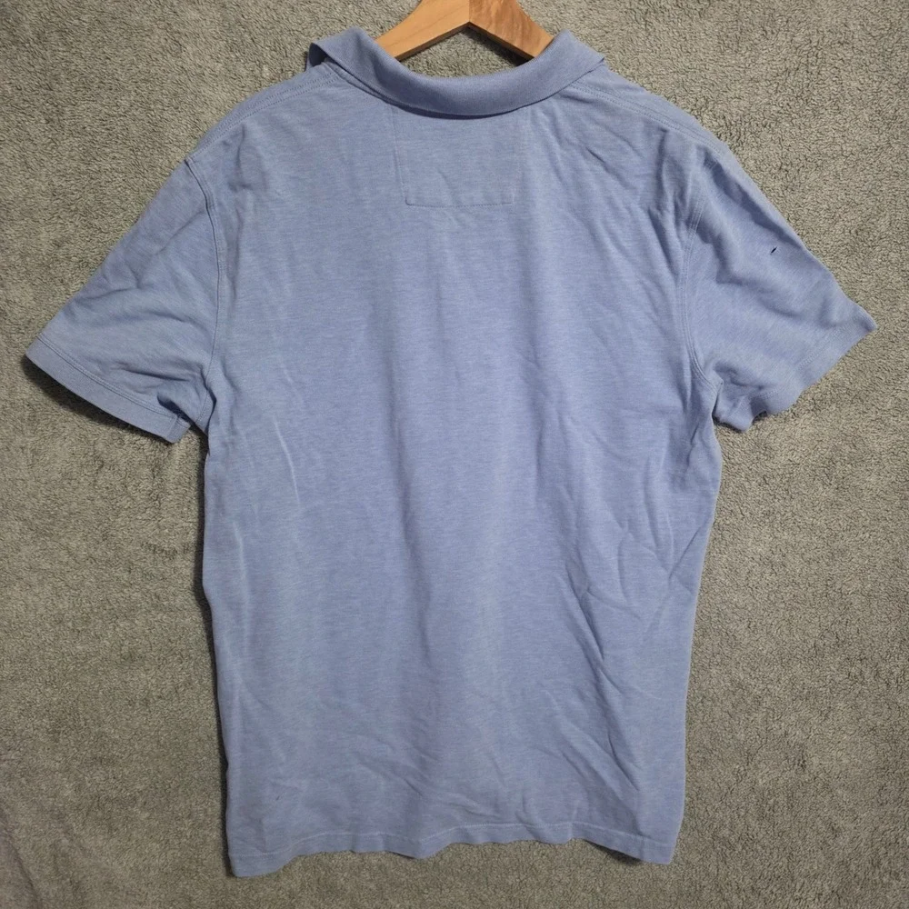 Banana Republic Slim Fit Polo Shirt Mens XL Tall Blue Elephant Logo Pique Knit